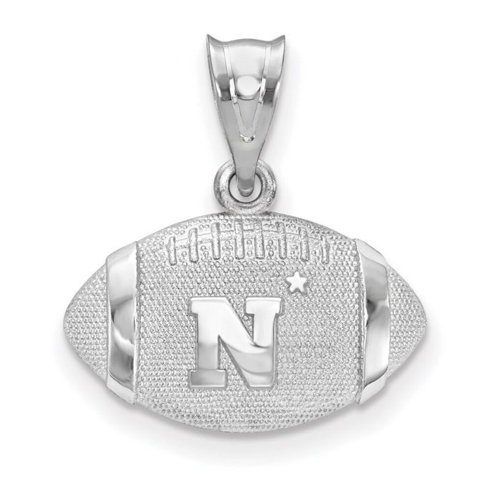 Sterling Silver U.S. Naval Academy Medium Domed Football Pendant